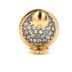 Pave Diamond Button Earrings