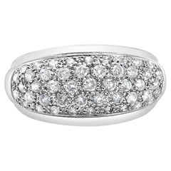 Anillo de Diamantes Pave Diamond Cluster Oro Blanco 14k