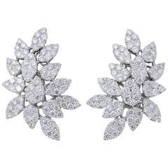 Pave Diamond Cluster Earrings