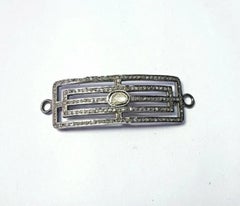 Pave Diamond Connector Pave Diamond Rosecut Connector 925 Silver Handmade Design