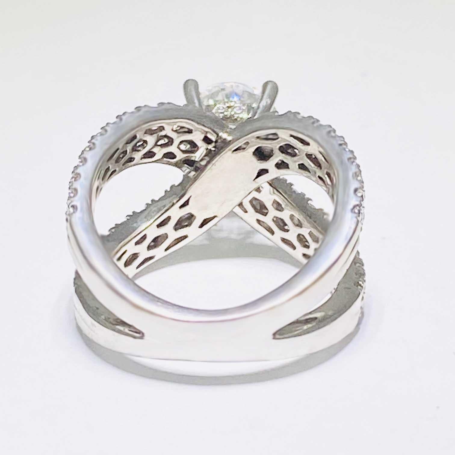 crisscross diamond ring