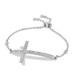 Pave Diamond Cross Bracelet