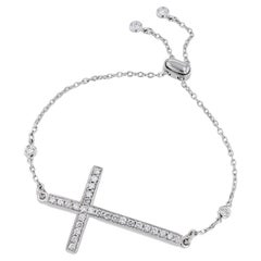 Pave-Diamant-Kreuz-Armband