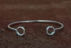 Pave Diamond Pulsera Puño 925 Plata Diamante Moda Cumpleaños Pulsera Regalo.