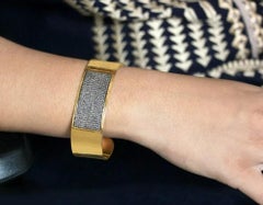 Pave Diamond Cuff Bracelet in 925 Silver