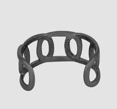 Pave Diamond Cuff Designer Bracelet/Bangle in 925 Sterling Silver