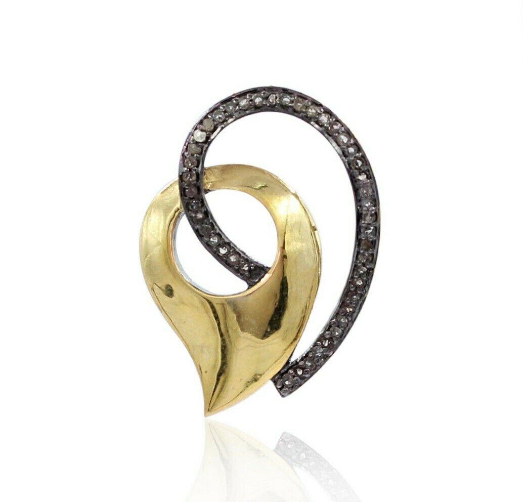 Ciondolo Pave Diamond Designer Ciondolo in argento Sterling 925 Ciondolo con diamante in vendita 4