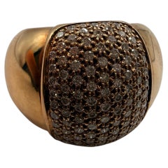 Pave diamond dome ring 18KT gold
