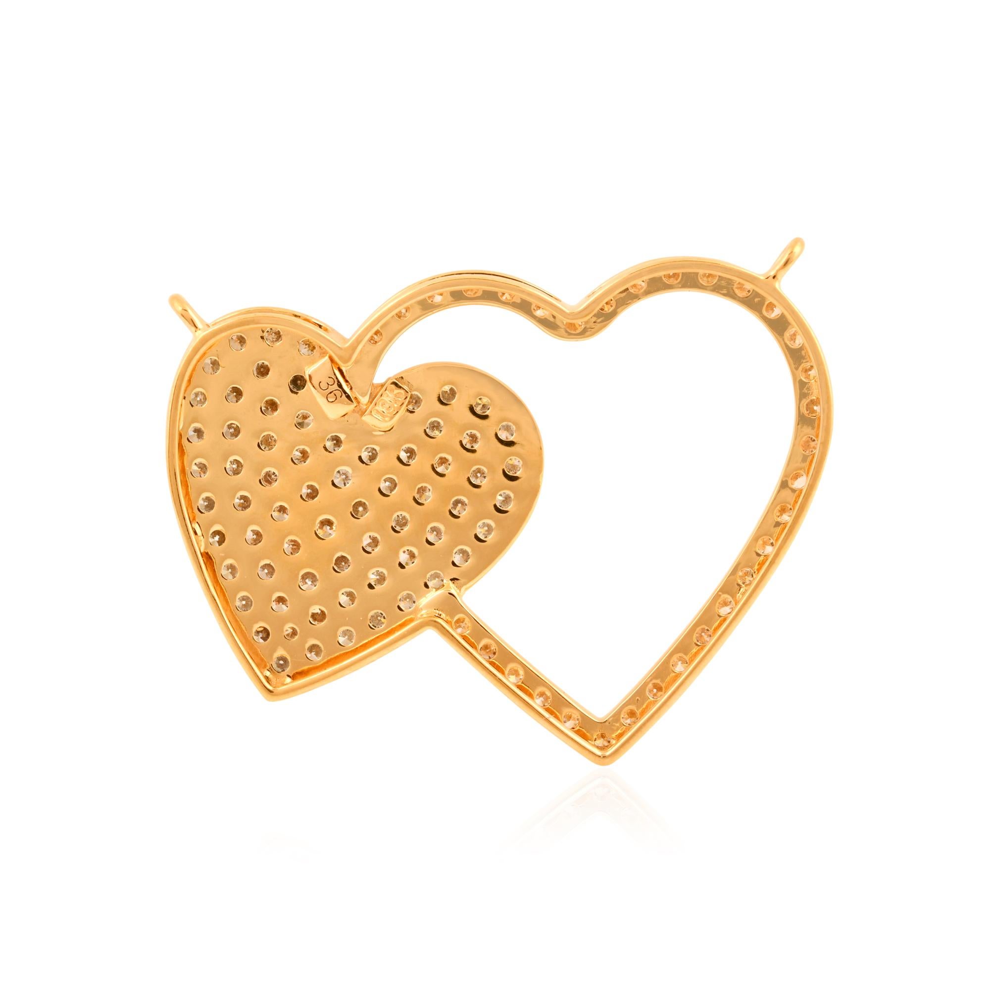 The pendant is expertly crafted from solid 18k yellow gold, providing a warm and radiant backdrop for the diamonds. The yellow gold setting adds a touch of opulence and timelessness to the design, while also ensuring the pendant's durability and