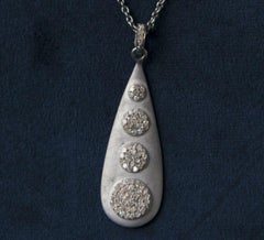 Pendentif pendentif diamant pavé en argent 925 A. Silver Cadeau d'anniversaire pour fille.