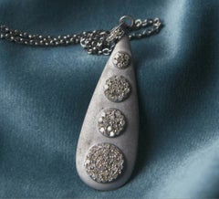 Pave Diamond Drop Anhänger 925 Sterling Silber Drop Halskette Geburtstag Mädchen Geschenk.