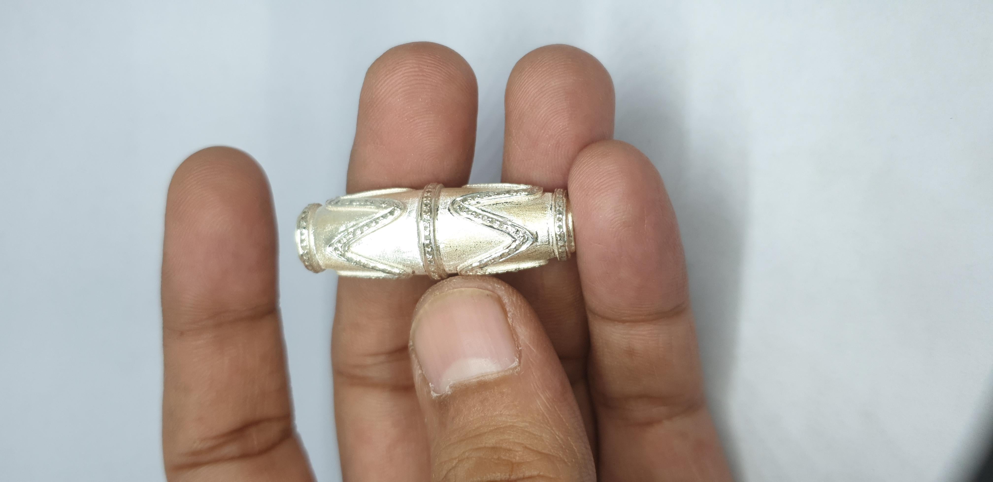 Pave diamond Dze beads 925 sterling silver en venta 5