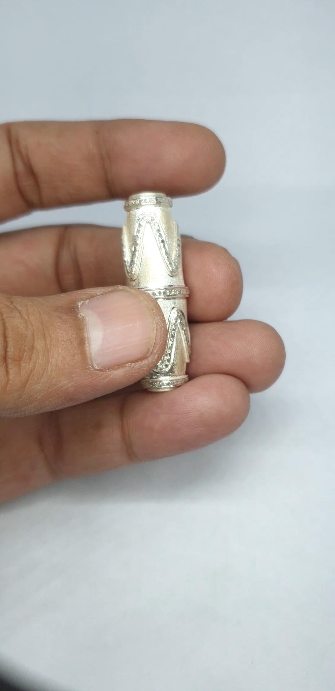 Pave diamond Dze beads 925 sterling silver en venta 1