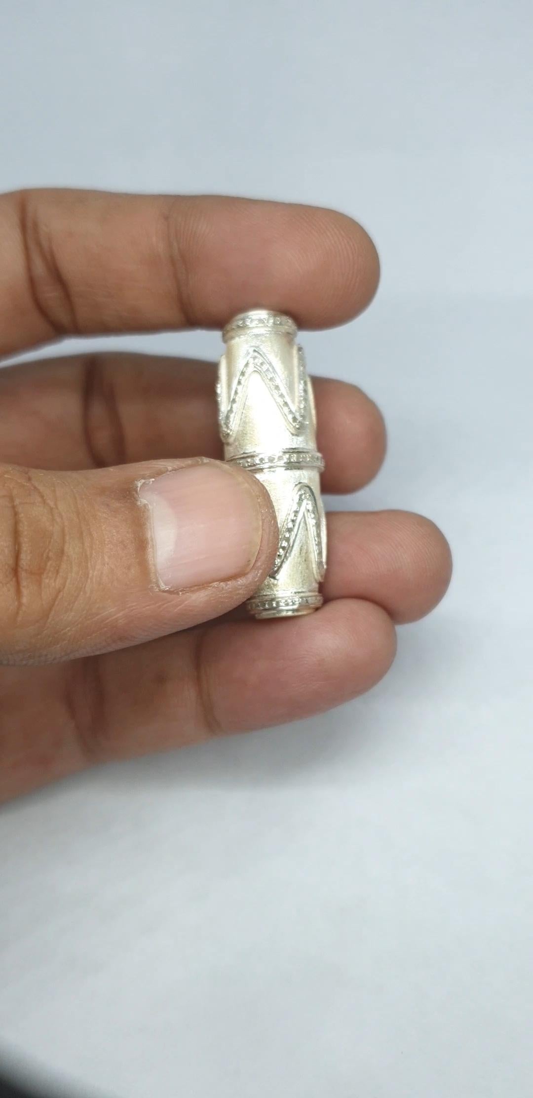 Pave diamond Dze beads 925 sterling silver en venta 2