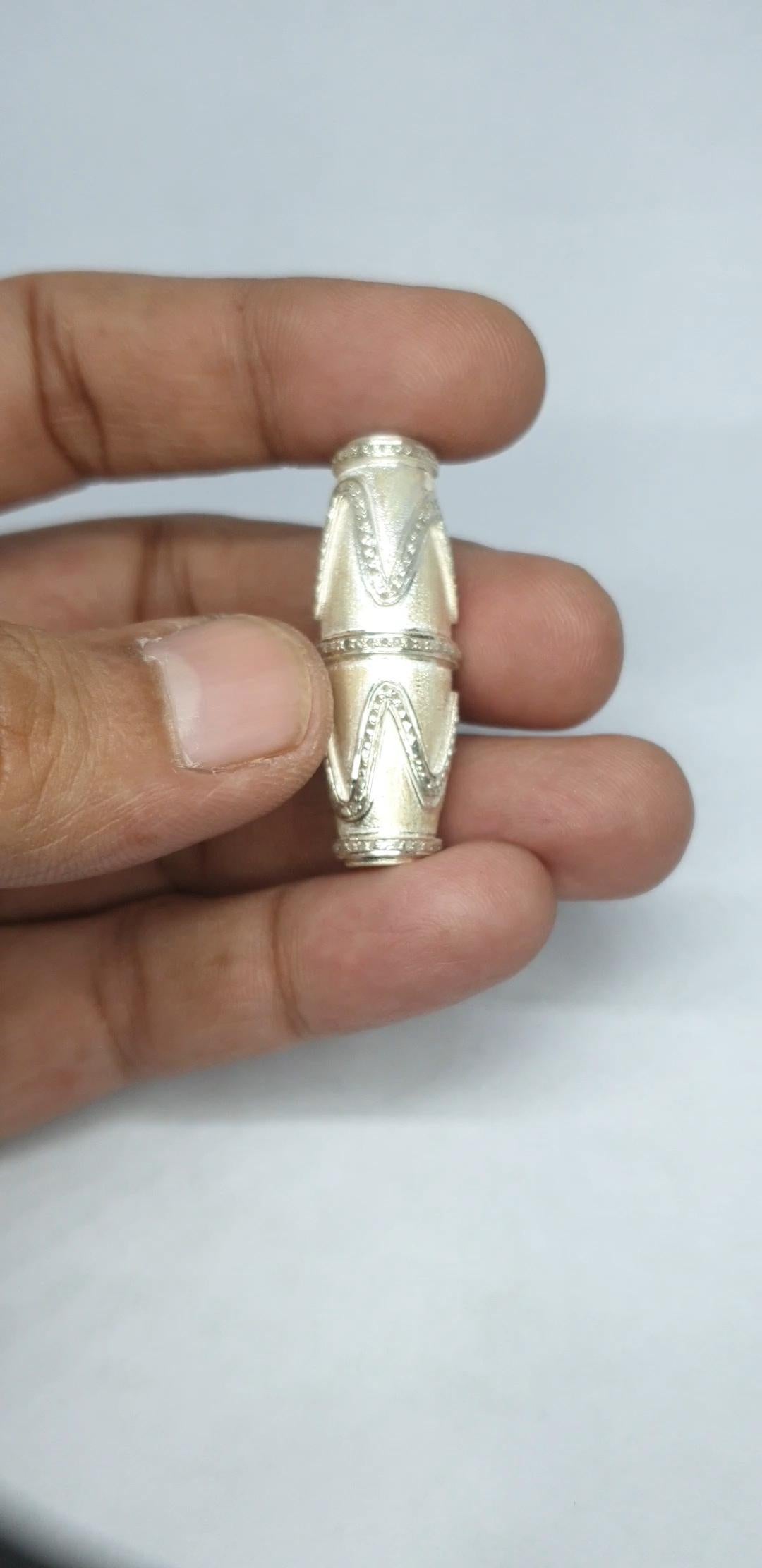 Pave diamond Dze beads 925 sterling silver en venta 3