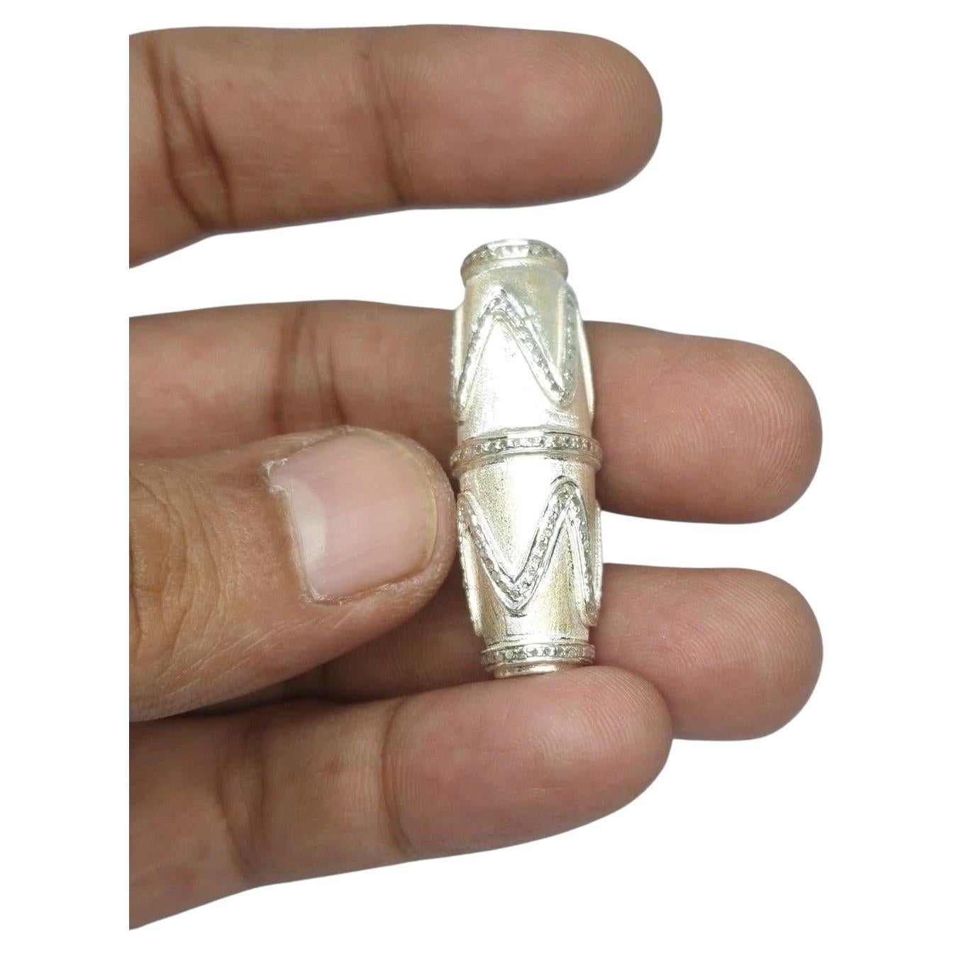 Pave diamond Dze beads 925 sterling silver