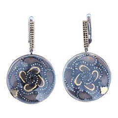 Pave Diamond Earrings 925 Sterling Silver Drop Earrings For Her Unique Gift.