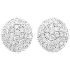 7.00 Carat Pave Diamond Earrings