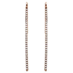 Pave Diamond Earrings - yellow gold