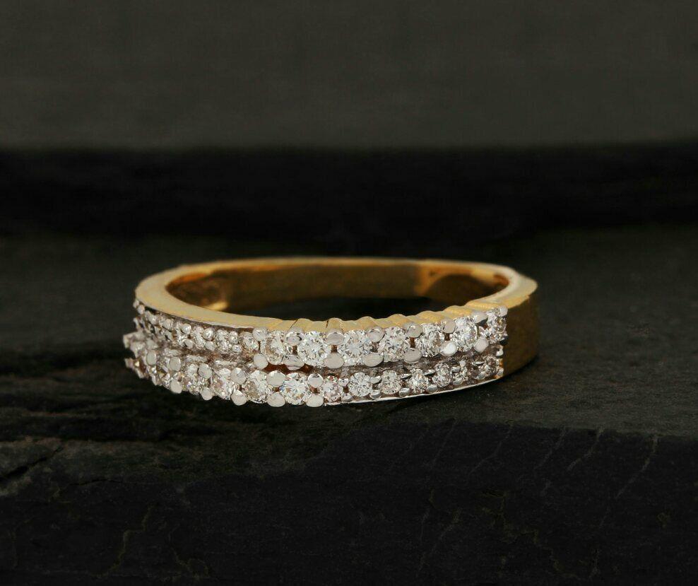 Art Deco Pave Diamond Engagement Ring 14k Gold SI Quality diamond G-H Wrap ring Jewelry For Sale