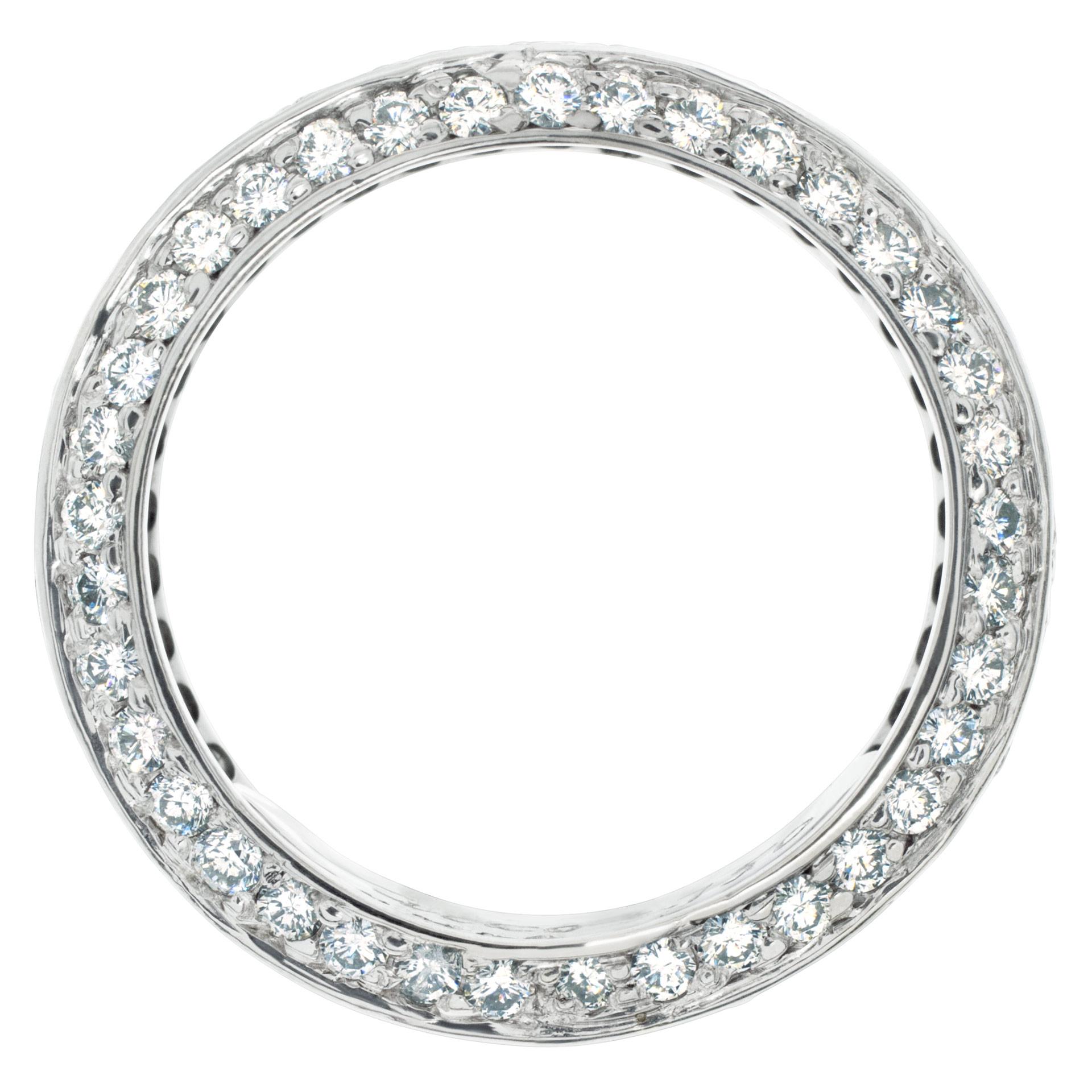 Memoryring und Ring mit über 1,5 Karat eingefassten Diamanten in Pavéfassung im Zustand „Hervorragend“ im Angebot in Surfside, FL