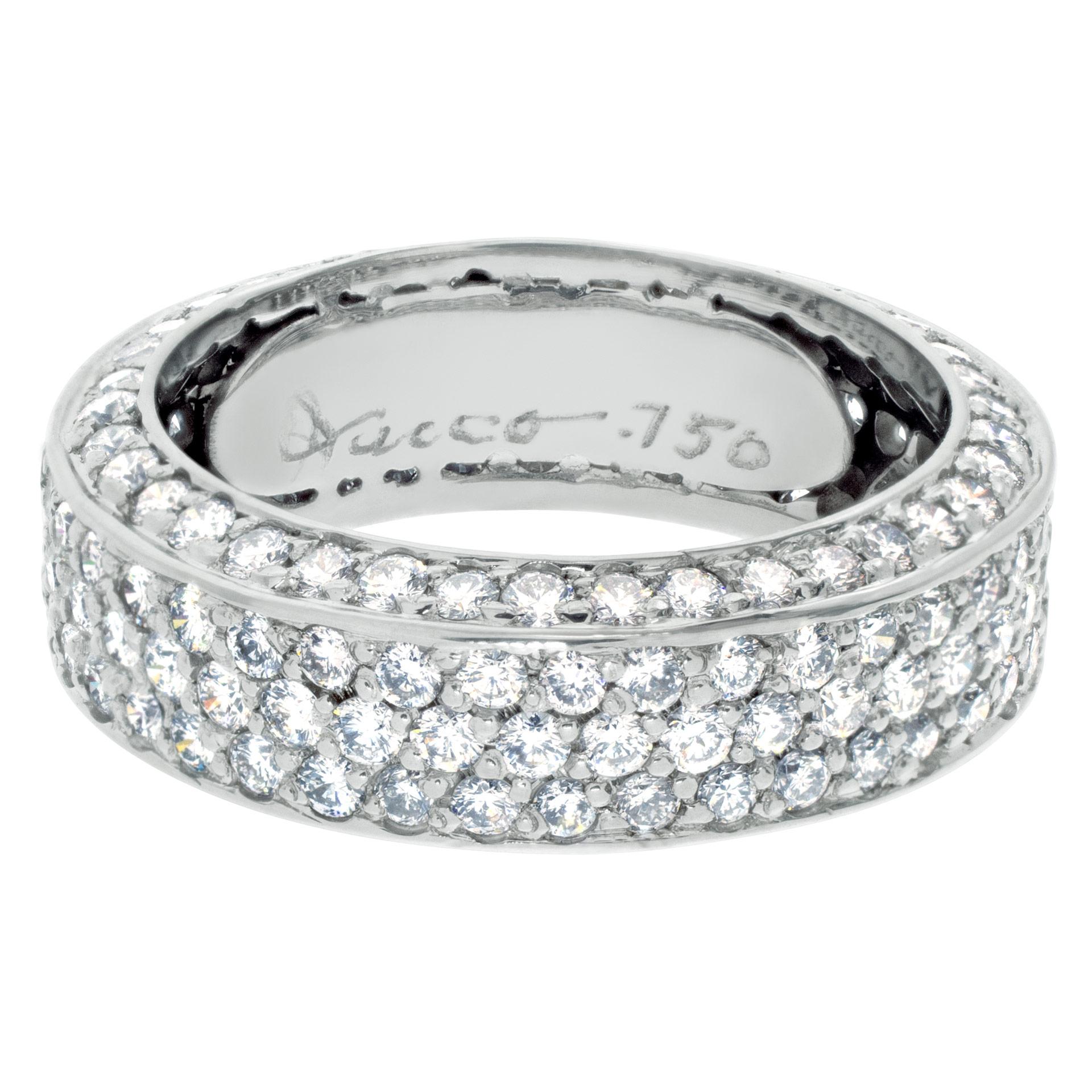 Memoryring und Ring mit über 1,5 Karat eingefassten Diamanten in Pavéfassung Damen im Angebot