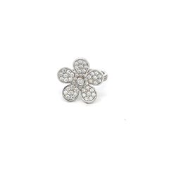 Pave Diamond Flower Ring