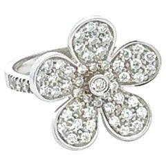Pave Diamond Flower Ring