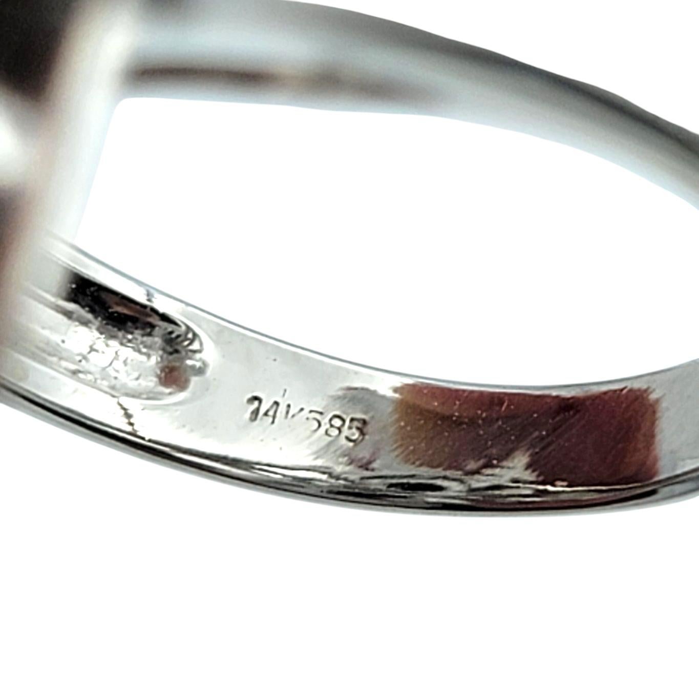 Women's or Men's Pavé Diamond Frog and Lily Pad Cocktail Ring in 14 Karat Rose and White Gold For Sale