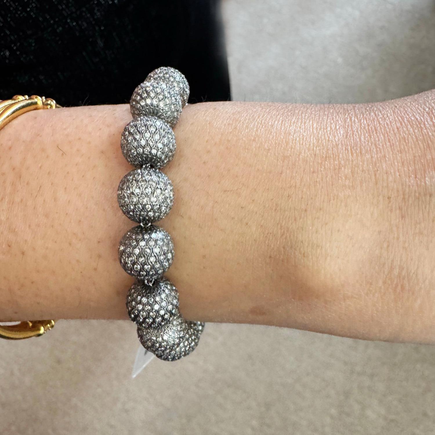 diamond ball bracelet
