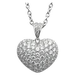 Pavé Diamond Heart Pendant Necklace