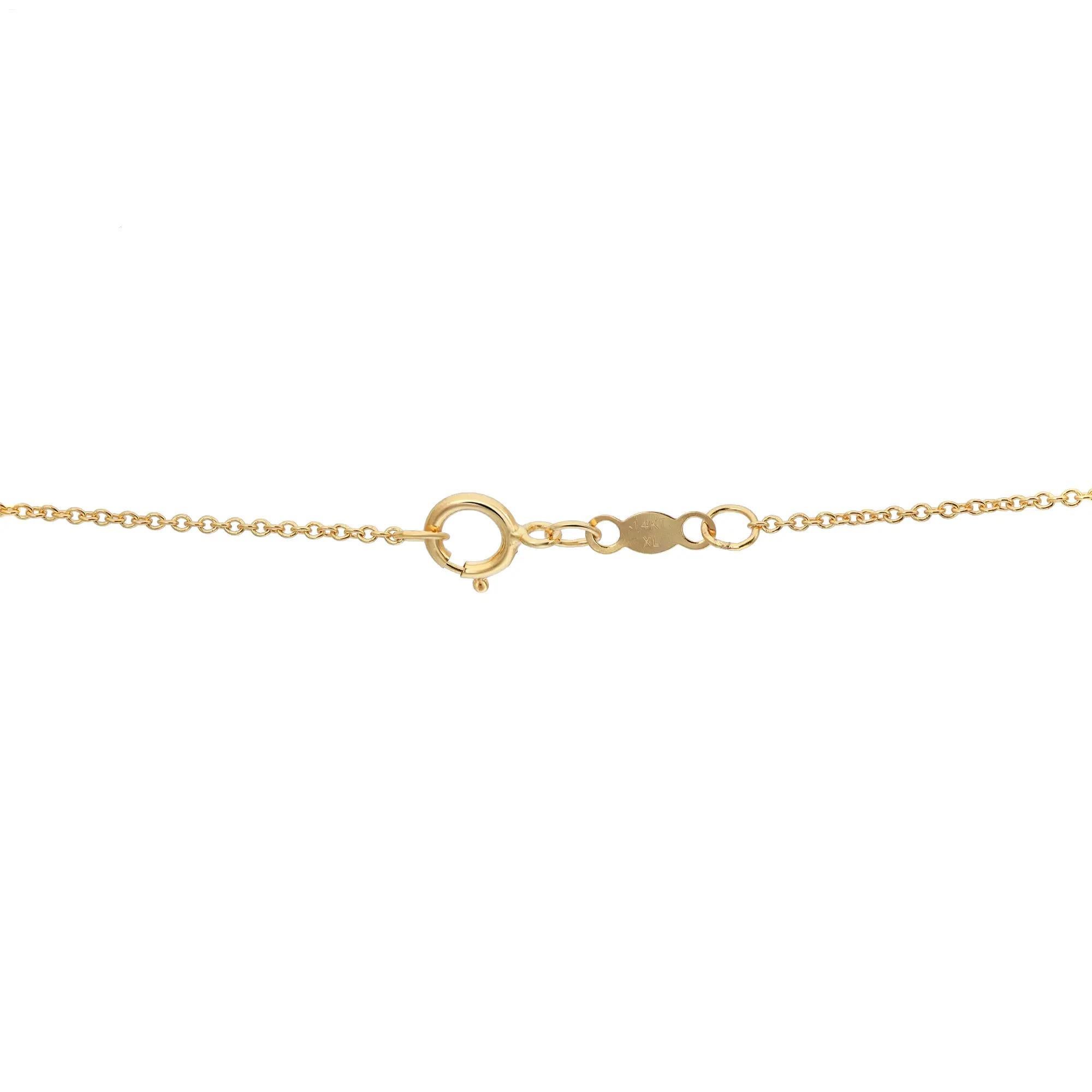 Women's Pave Diamond Heart Pendant Necklace Round Cut 14K Yellow Gold 0.25Cttw  For Sale