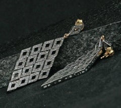 Pave Diamond Kite Earring 925 Sterling Silver Women Jewelry Diamond Earring Gift