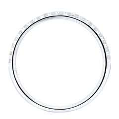 Pave Diamond Ladies Wedding Band Ring 18K White Gold 0.25Cttw