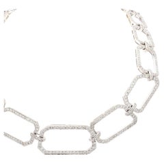 Collana Pavé Diamond A Link in oro bianco 18 carati