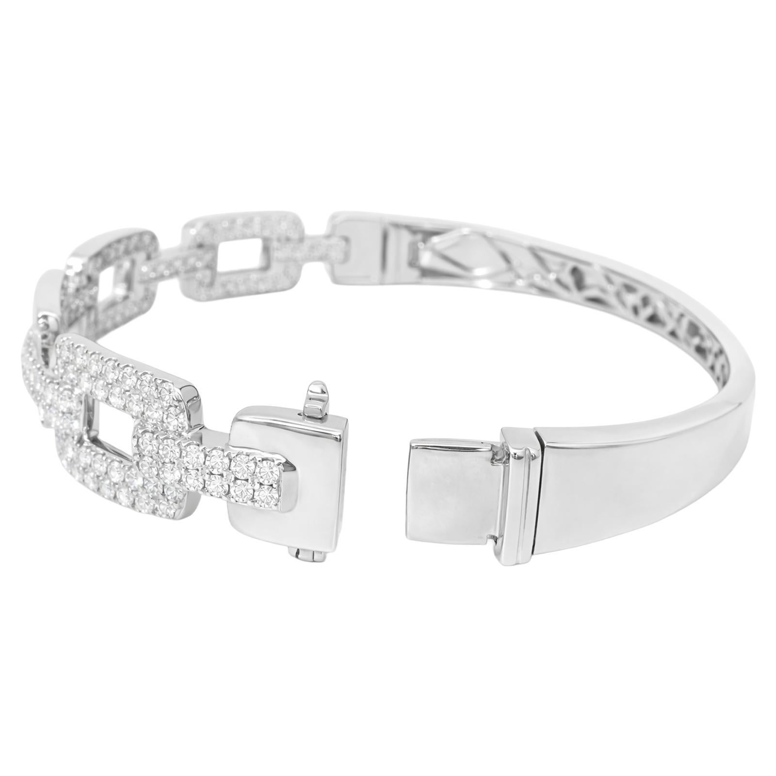 Pavé Diamond Link Bangle - image 3