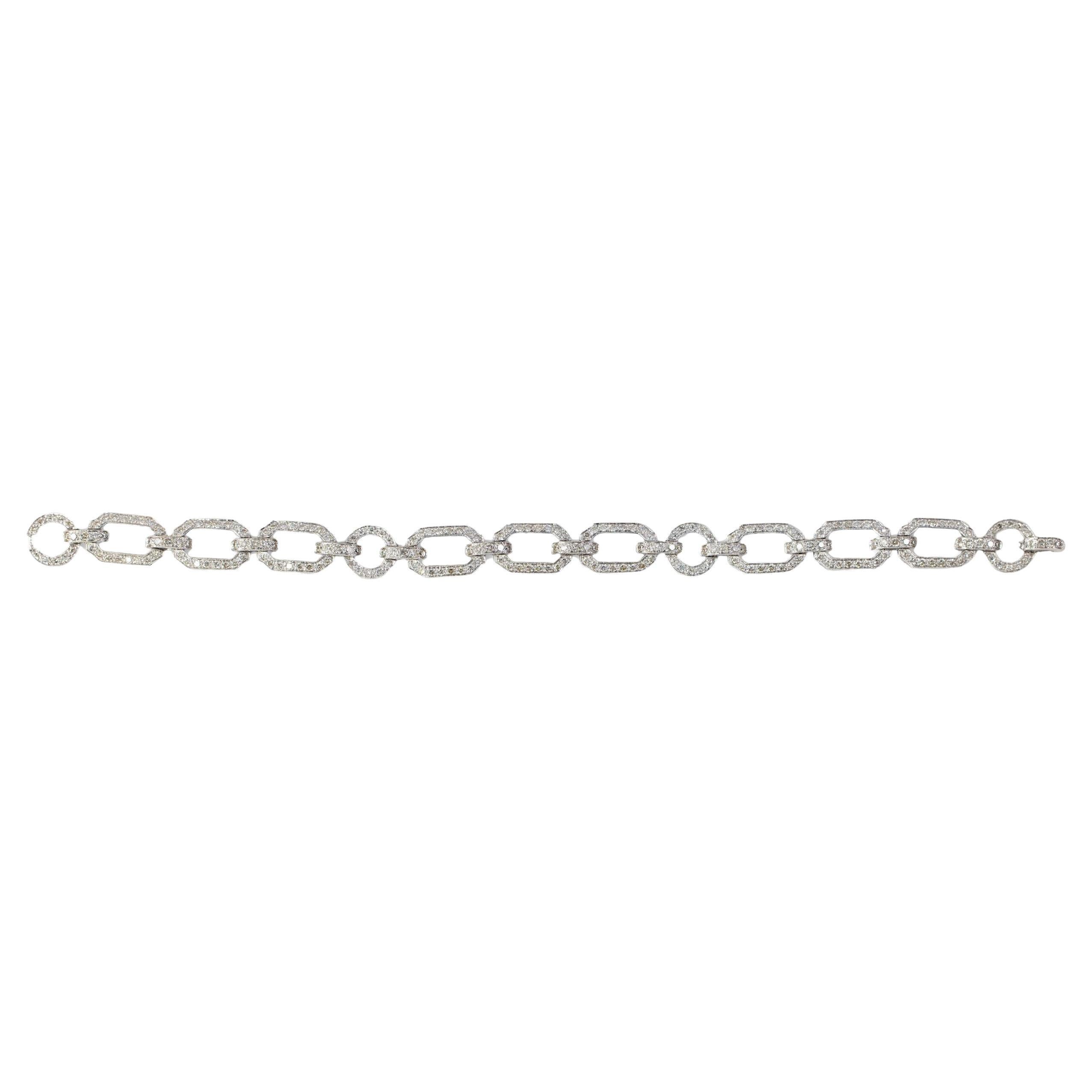 Bracciale A Link con Diamanti Pave