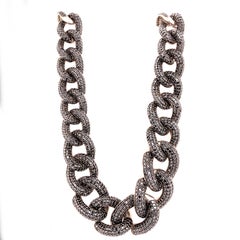 Pave Diamond Link Chain Necklace