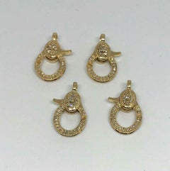Pave Diamond Lobster Clasps 14k Gold Fine Diamond Additional Jewelry Findings N1
