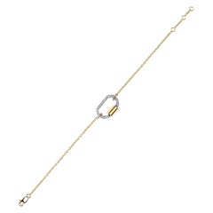 AS29 Pave Diamond Lock Bracelet in 18k Yellow Gold