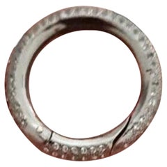 Pave diamond lock round lock 925 sterling silver diamond clasp jewellery finding