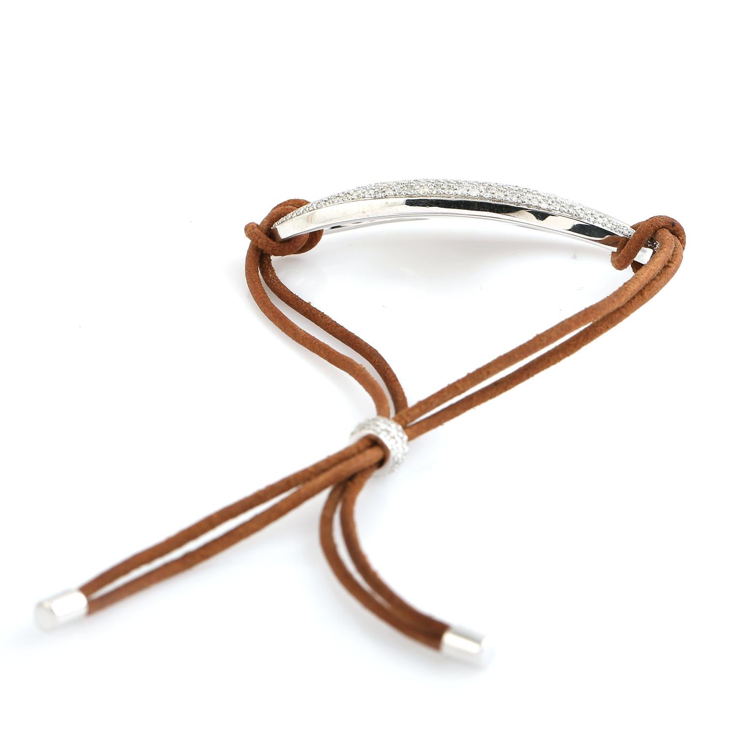 Art Deco Pave Diamond Mariner Link Bracelet Made In 14k White Gold For Sale