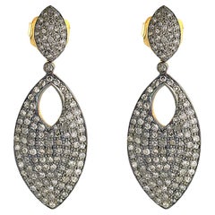 Pave Diamond Marquise Leaf Shaped Dangle Earrings In 14k Gold
Silver Pave Diamond Marquise Leaf Shaped Dangle Earrings In 14k Gold
Silver