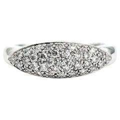 Pavé Diamond Marquise-Style Ring in 14k White Gold