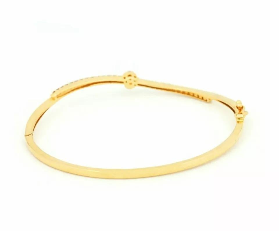 Pave Diamond Minimalist Floral Bracelet 14k Gold Fine Bangle Wedding Gift Charm
Light weight can be worn everyday

Additional information:
Condition: New without tags: A brand-new, unused, and unworn item (including handmade items) that is not in