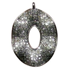 Collana di diamanti Pave in argento 925 Ciondolo ondulato Donna Regalo Collana di diamanti
