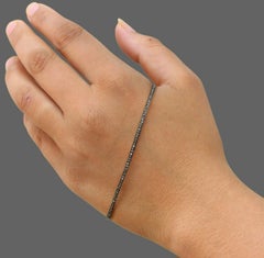 Pave Diamond Palm Bracelet 925 Silver Handmade Modern Jewelry For Christmas.