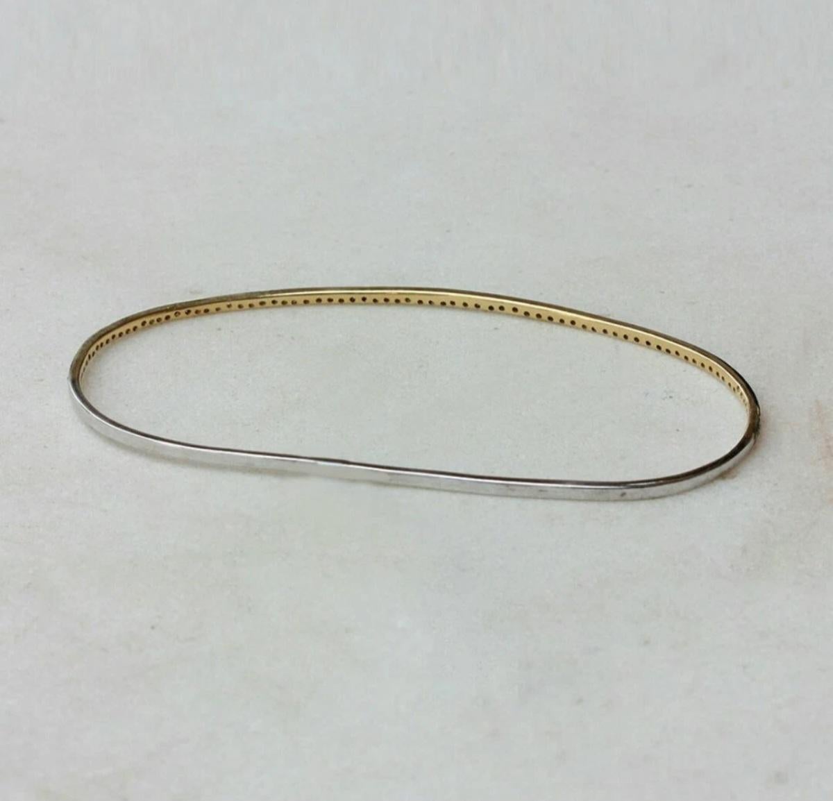 Bracciale con diamanti Pave Palm in argento 925 Gioielli moderni fatti a mano per Natale. in vendita 1