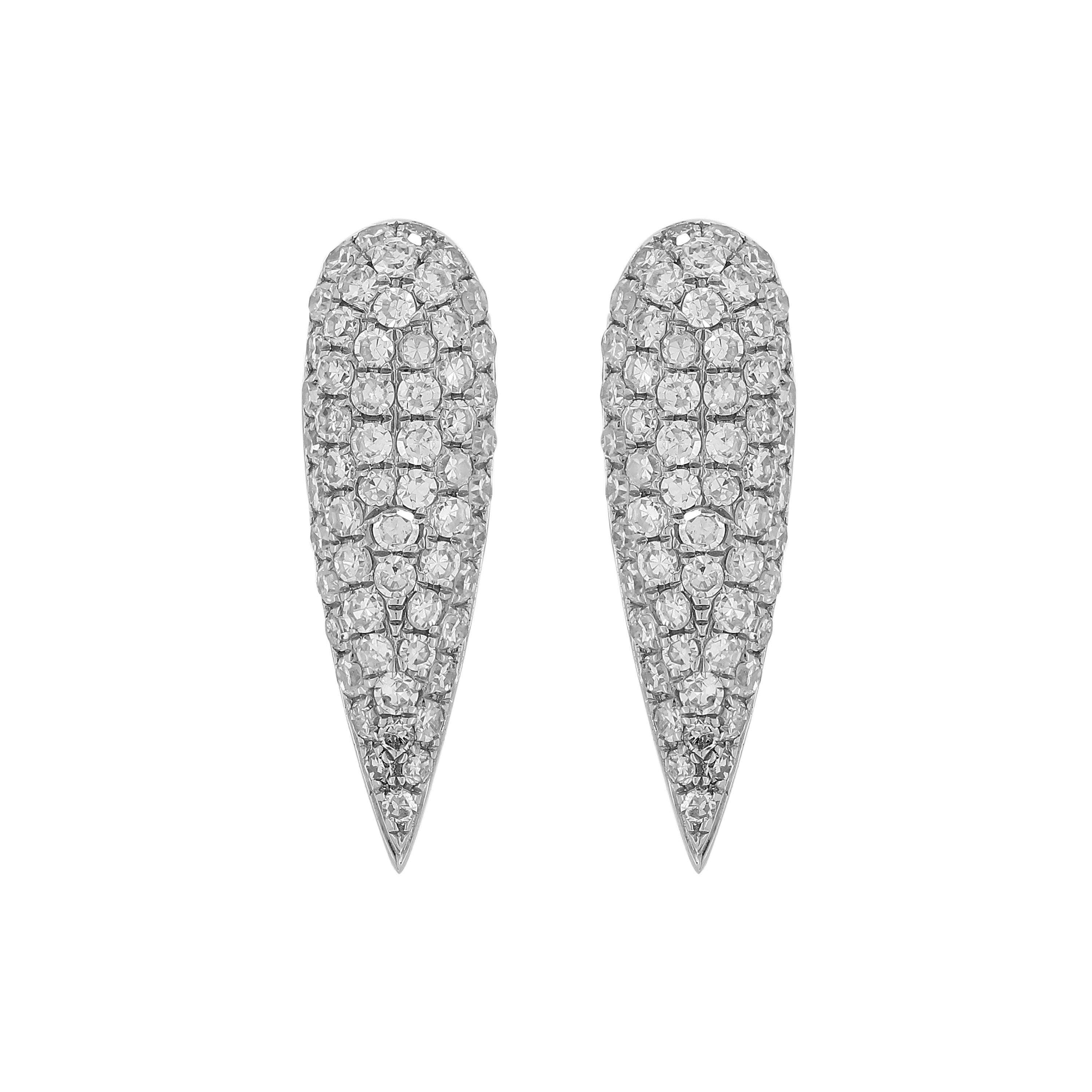 One of a kind pear shaped studs featured with 118 pave diamonds by Luxle. Crafted in 14K white gold these come with clutch backs.

Please follow the Luxury Jewels storefront to view the latest collections & exclusive one of a kind pieces. Luxury