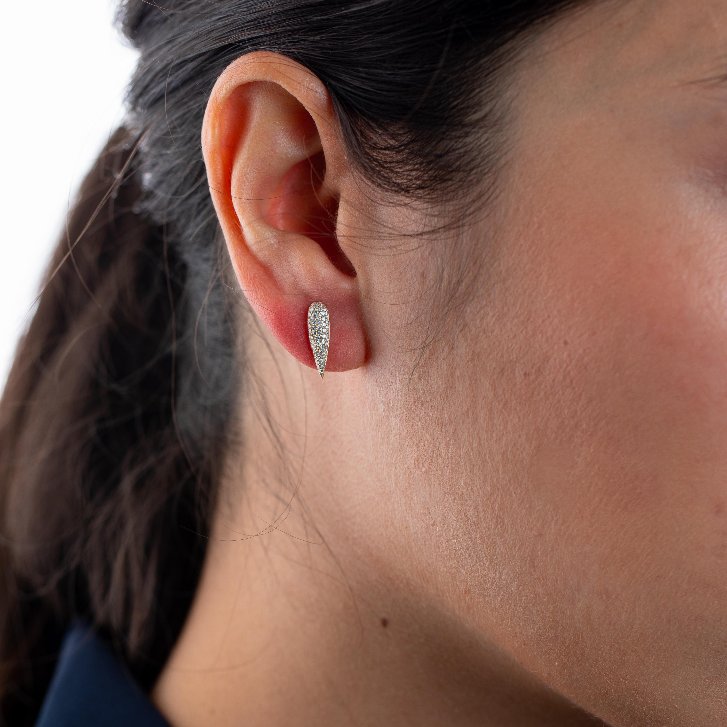 crown pave stud earrings